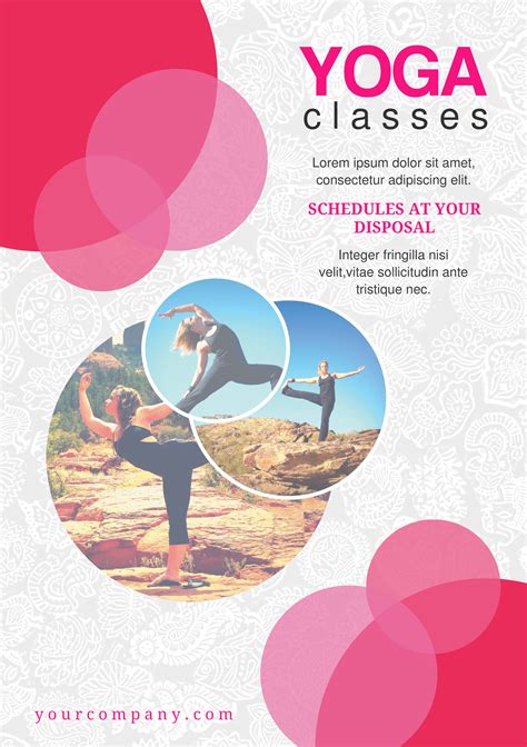 Yoga classes A5 promotional flyer. http://premadevideos.com/a5-flyer ...