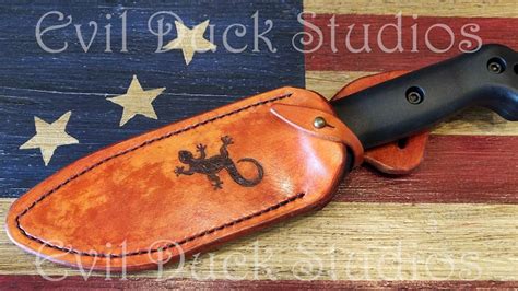 KA-BAR Becker BK2 Knife Sheath Behind Back Horizontal Leather - Etsy