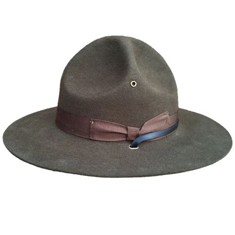 Wool Military Campaign Hat, Drill Sergeant Instructor Hat/ Mountie ...