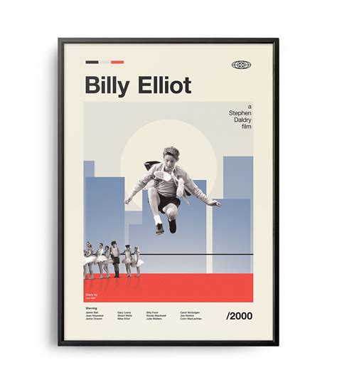 Mid-century modern Billy Elliot movie poster - Weekend Poster