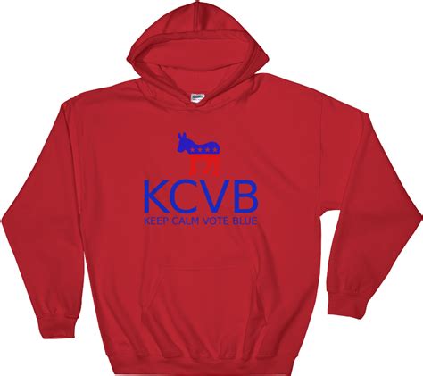 Download Red Hoodie With Democratic Donkey And Kcvb Keep Calm - Jack Doherty Merch - Full Size ...