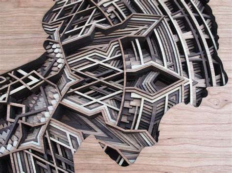 Spectacular laser cut wood art by Gabriel Schama