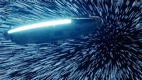 2560x1440 Star Wars The Last Jedi Millennium Falcon Hitting Lightspeed ...