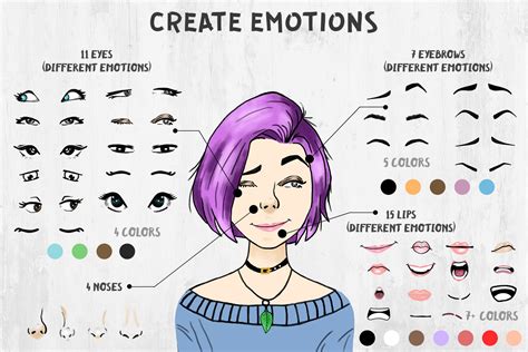 Character Creator (101178) | Illustrations | Design Bundles | Character creator, Cartoon ...