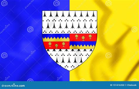 3D Flag of Tipperary County, Ireland. Stock Illustration - Illustration ...