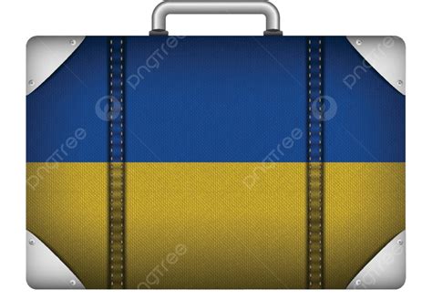 Ukraine Travel Luggage With Flag For Vacation Design Cartoon Background ...