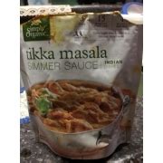 Simply Organic Simmer Sauce, Tikka Masala: Calories, Nutrition Analysis ...