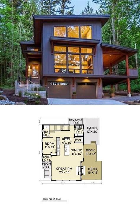 Making The Most Of Narrow Lot Lake House Plans - House Plans