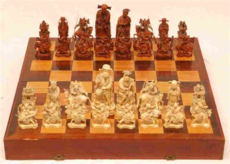 116: ANTIQUE CHINESE QIANLONG LARGE IVORY CHESS SET - May 19, 2012 ...