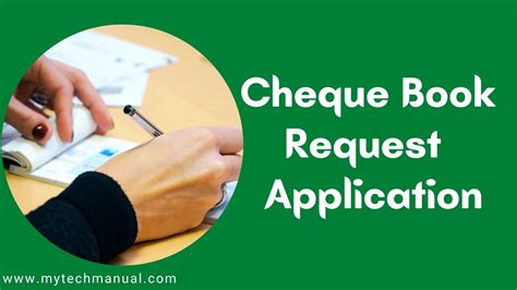 Cheque Book Request Letter Format - Cheque Book Request Application