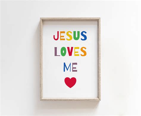 Jesus Loves Me Sign Nursery Decor Kids Room Decor Nursery Wall | Etsy