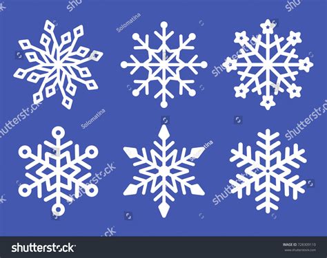 Set Laser Cutting Openwork Snowflakes Template Stock Vector 728309110 - Shutterstock