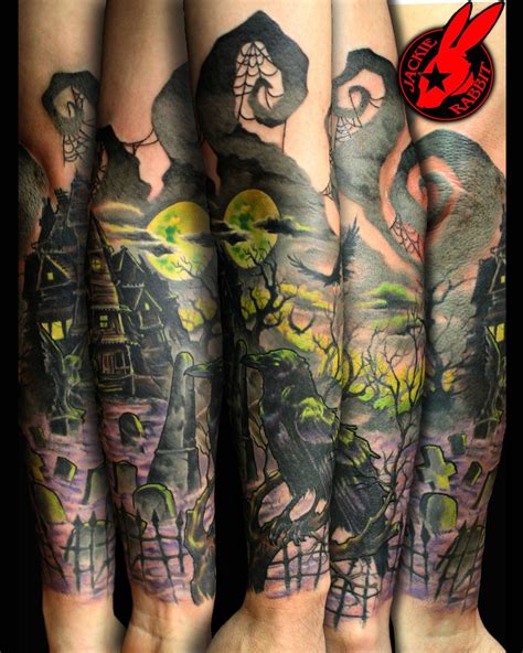 Graveyard Tattoo Sleeve - Printable Computer Tools