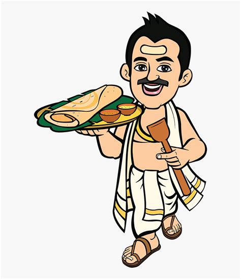 Indians Clipart South - South Indian Food Cartoon, HD Png Download , Transparent Png Image - PNGitem
