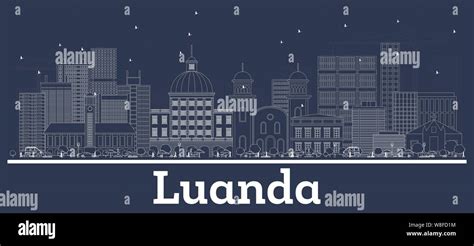 Outline Luanda Angola City Skyline with White Buildings. Vector Illustration Stock Vector Image ...