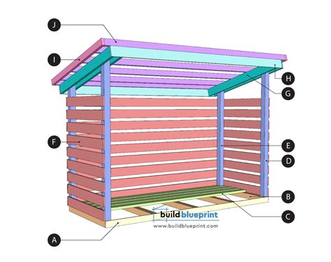 4x10 Firewood Shed Plans - Build Blueprint