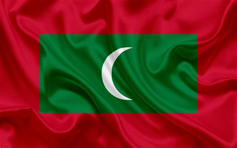 Download wallpapers flag of Maldives, South Asia, Maldives, national ...