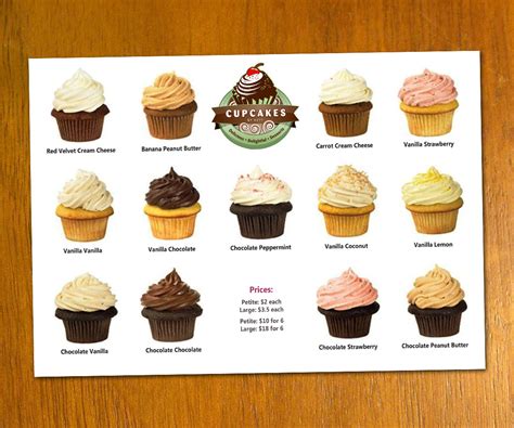 Cupcakes Menu Template by danbradster on DeviantArt