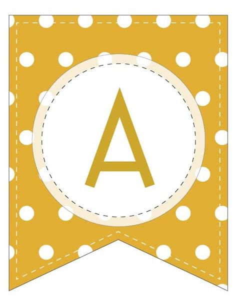 Free Printable Colorful Polka Dot Happy Birthday Banner Letters