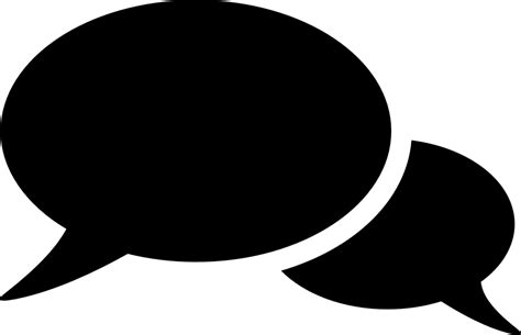 Speech Bubbles Conversation Black · Free vector graphic on Pixabay