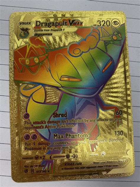 Mavin | pokémon cards shiny gold Rainbow Dragapult Vmax New