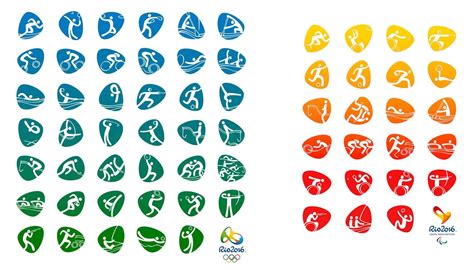 Rio 2016 Olympic and Paralympic pictograms revealed photo Olympic Icons, Olympic Games, Rio ...