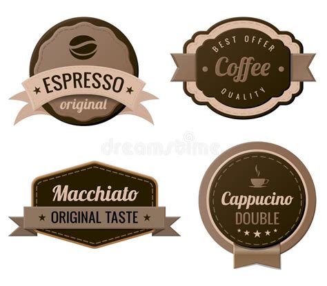 Coffee Vintage Labels stock vector. Illustration of espresso - 29063675