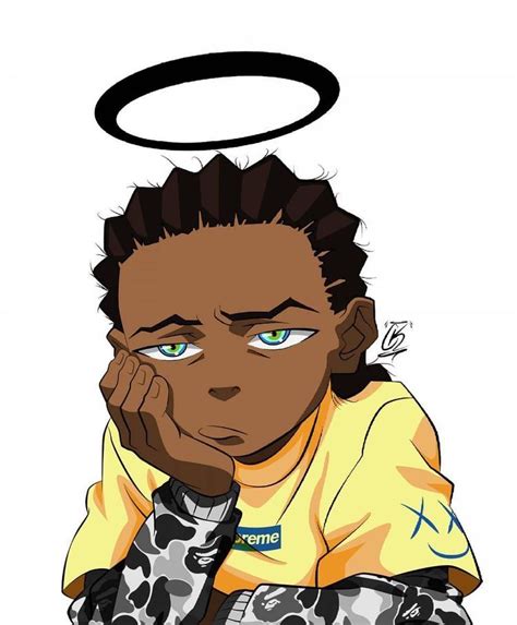 Pin by Jay Fuego on Trill and Dope | Boondocks drawings, Bape cartoon ...