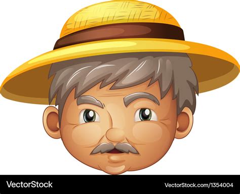 Cartoon hat old man Royalty Free Vector Image - VectorStock