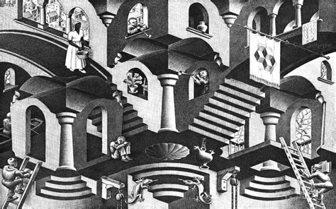 M. C. Escher Wallpapers, Art Pictures, Wallpapers, Desktop Background | Escher art, Mc escher ...