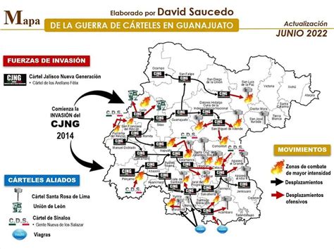 Cartel war map shows further incursion by Jalisco cartel into Guanajuato