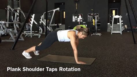 Plank Shoulder Taps Rotation - YouTube