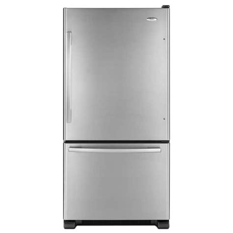 Whirlpool Gold 21.9-cu ft Bottom-Freezer Refrigerator with Ice Maker (Stainless) in the Bottom ...