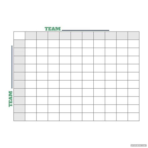 Printable Blank Football Play Sheet Template