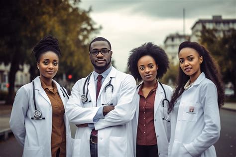 Premium Photo | African Doctors and Students at Medical University Generative By Ai