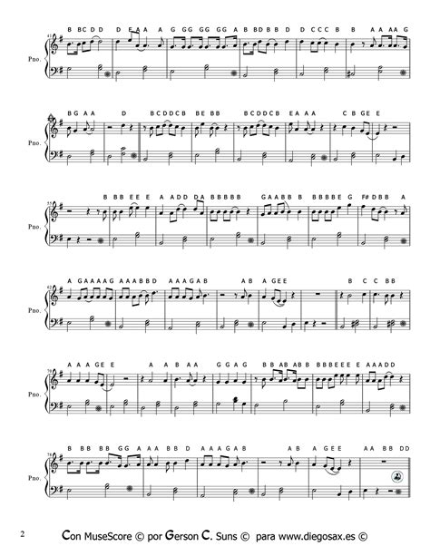 diegosax: Lemon Tree de Fool´s Garden Partitura para Piano, partitura para flauta. Letra y ...