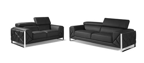 White Leather Sofa & Loveseat Set Global United U992 Contemporary Modern – buy online on NY ...