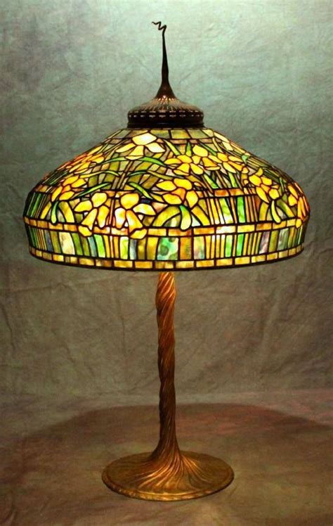 20in Daffodil Shade on Twisted Vine Base by Century Studios | Stained glass lamps, Lamp, Tiffany ...