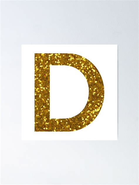 "GOLD LETTER D GOLD GLITTER" Poster for Sale by Pascally | Redbubble