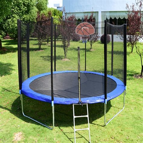 12FT Trampoline, Upgraded Outdoor Round Trampoline with Safety ...