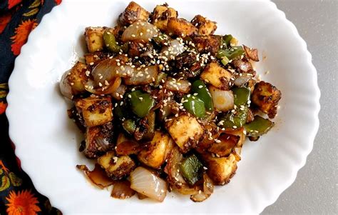 Chilli Paneer Dry Recipe, No Maida, No Cornflour, No Fry | Dine Delicious