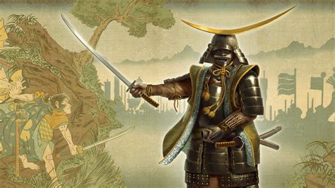 Download Shogun 2 Samurai Brandishing Sword Wallpaper | Wallpapers.com