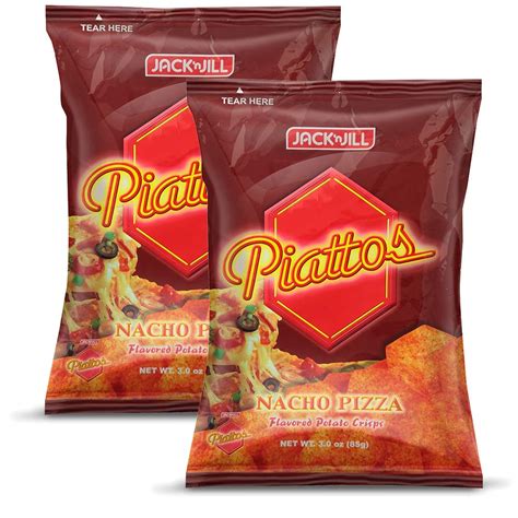 Buy Jack'n Jill Piattos Flavored Potato Crisps 2.8 Oz Nacho Pizza ...