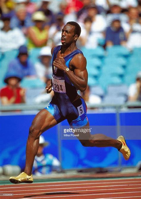 Michael Johnson of the USA in action in the Men's 400m First Round at ...