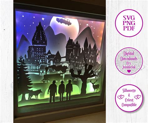 Harry Potter Paper Cut Light Box Template Shadow Box - vrogue.co