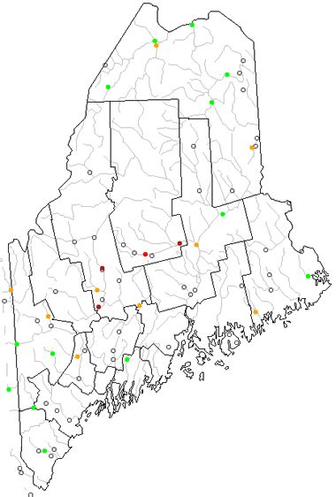 Map of Maine Lakes, Streams and Rivers