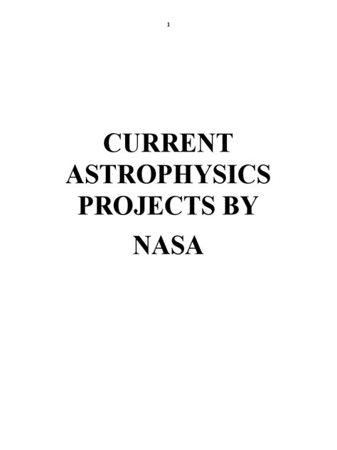 Current Astrophysics Projects by Nasa | PDF | Juno (Spacecraft) | Spaceflight