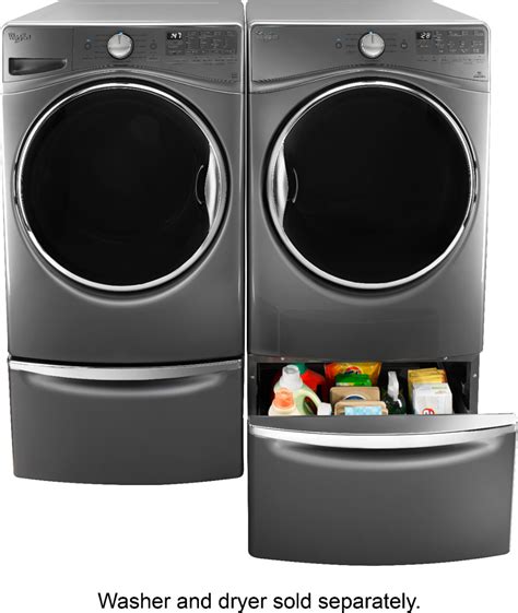 Maytag Washer/Dryer Laundry Pedestal with Storage Drawer Metallic Slate ...