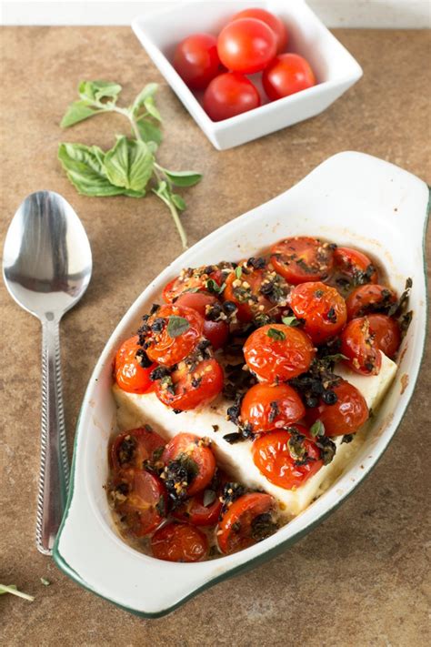 Baked Feta with Cherry Tomatoes and Fresh Herbs | Cake 'n Knife