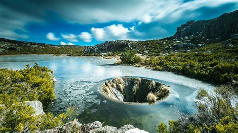 Crater Lake Mountain National Park Portugal Stone HD Nature Wallpapers | HD Wallpapers | ID #50884